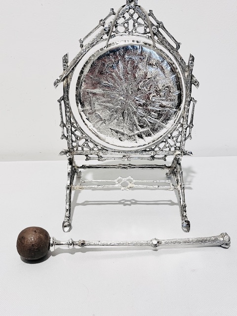 Victorian Antique Silver Plated Table Dinner Gong