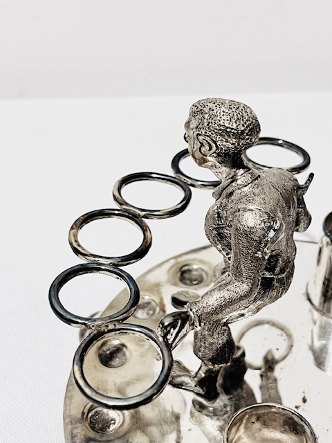 Antique Novelty Silver Plated Cigar Stand