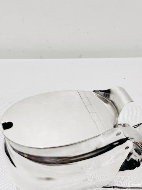 Novelty Antique Silver Plated Spoon Warmer Modelled as a Shoe