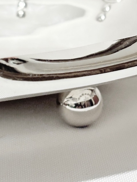 Antique Oval Silver Plated Grapes Serving Basket