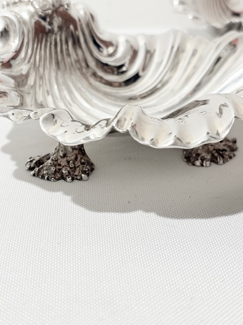 Pair of Antique Silver Plated Shells by Liberty & Co