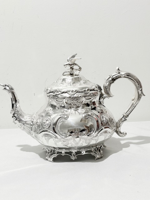 Antique Louis Design Silver Plated Teapot (c.1880)