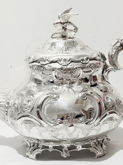 Antique Louis Design Silver Plated Teapot Antique Louis Design Silver Plated Teapot
