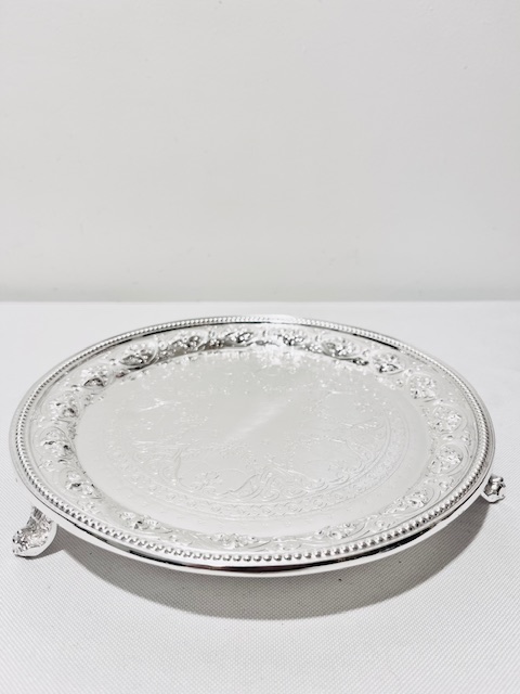 Antique Silver Plated Salver by Edward & Sons of Glasgow & London