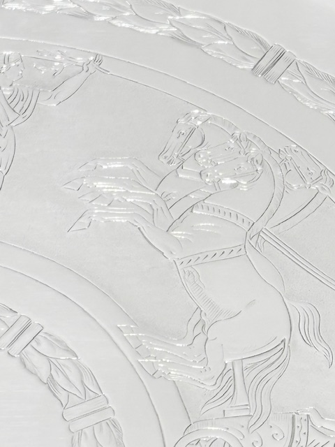 Smart Round in Shape Antique Silver Plated Salver