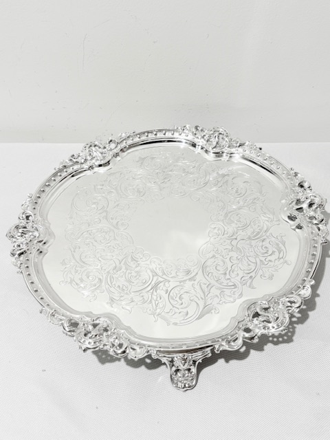 Antique Silver Plated Salver with British Makers Mark