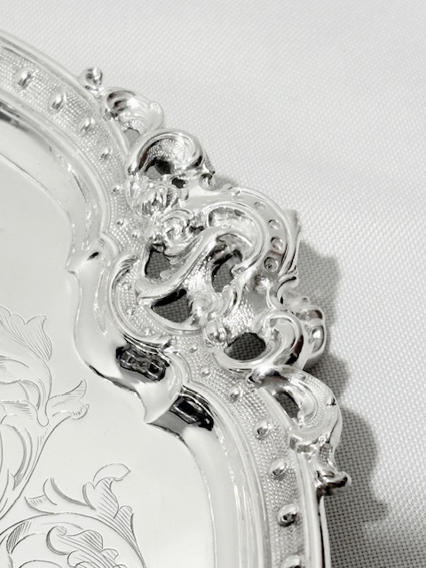 Antique Silver Plated Salver with British Makers Mark