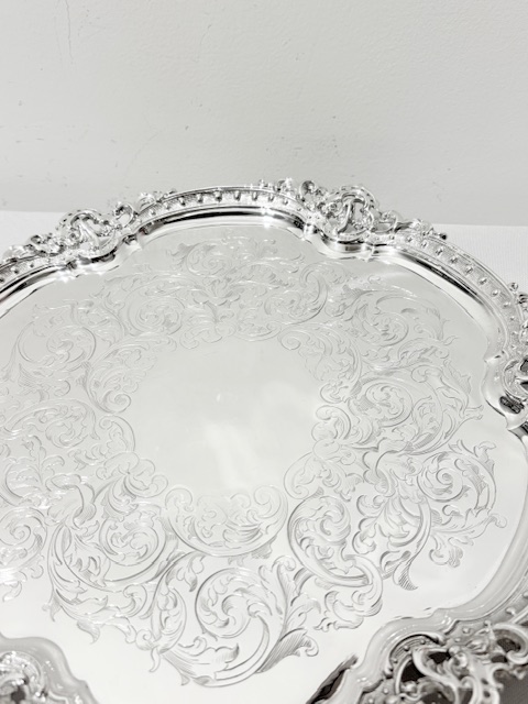 Antique Silver Plated Salver with British Makers Mark