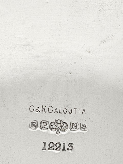 Round Antique Silver Plated Salver by Barker Ellis Round Antique Silver Plated Salver by Barker Ellis