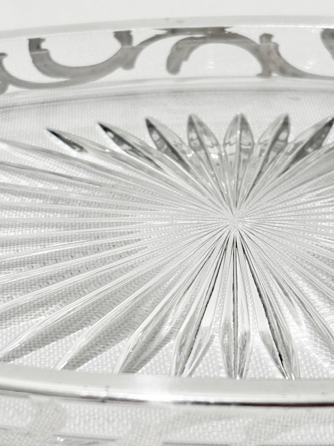 Vintage Sterling Silver and Glass Dressing Table Tray