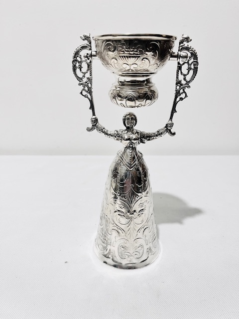Antique Silver Plated Marriage Wager Cup (c.1880)