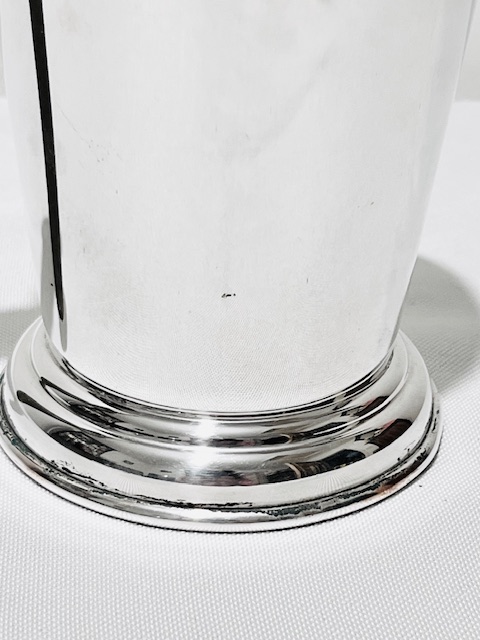 Antique Silver Plated Pint Tankard with an Antler Handle