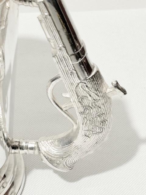 Unusual Vintage Silver Plated One Pint Tankard