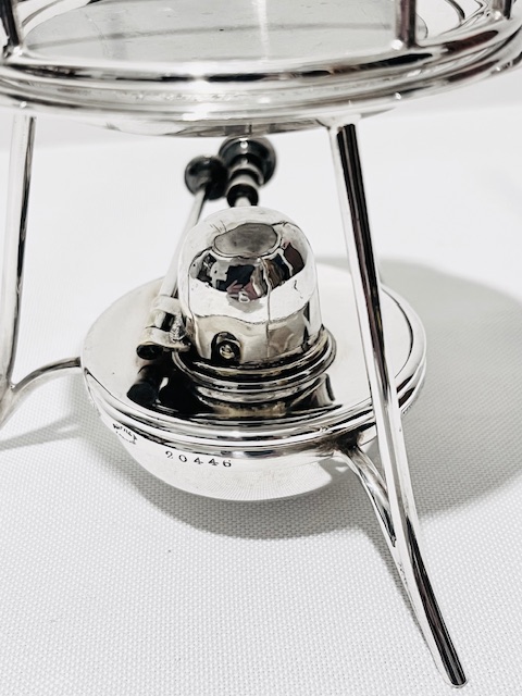 Novelty Antique Silver Plated Heated Toast Rack by Asprey & Company