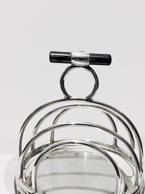 Novelty Antique Silver Plated Heated Toast Rack by Asprey & Company