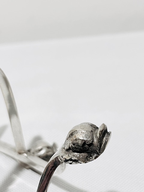 Charming Novelty Gondola Shaped Antique Silver Plated Toast Rack