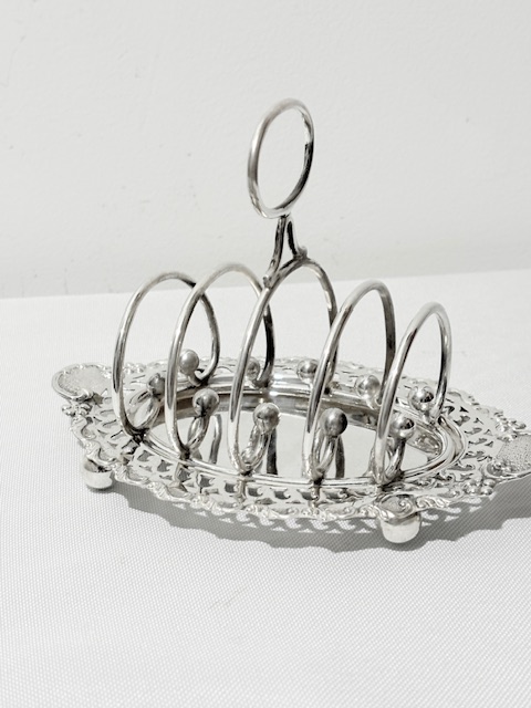 Antique Silver Plated Toast Rack by Fenton Brothers