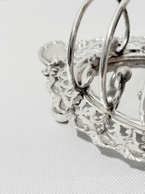 Antique Silver Plated Toast Rack by Fenton Brothers Antique Silver Plated Toast Rack by Fenton Brothers