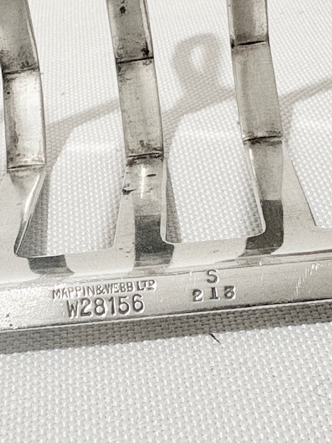 Antique Geometric Design Silver Plated Toast Rack