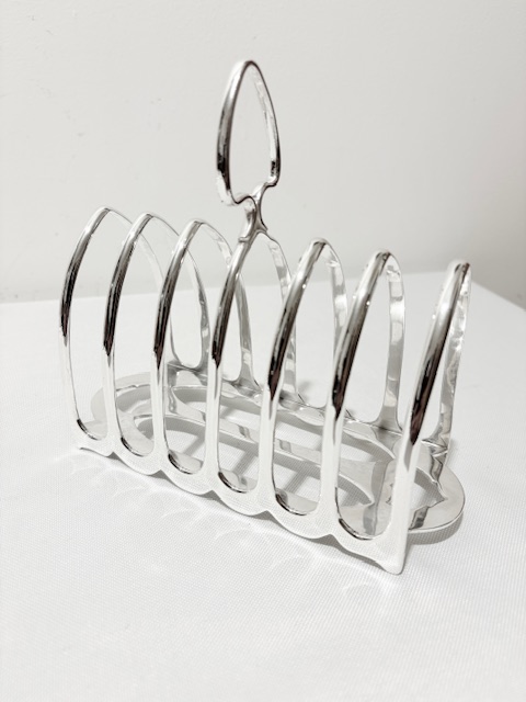 Antique Simple Design Silver Plated Hotel Toast Rack