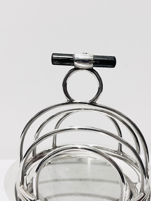 Novelty Antique Silver Plated Heated Toast Rack by Asprey