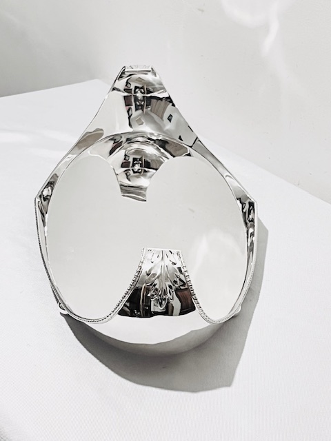Handsome Oval Antique Silver Plated Tray with Raised Gallery
