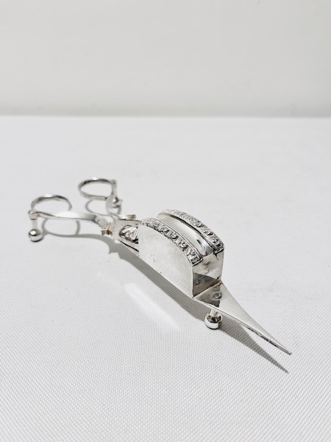 Antique Old Sheffield Plate Wick Trimmer and Tray