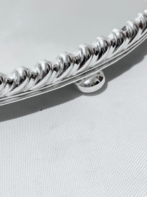 Antique Oval Silver Plated Tray by William Hutton & Sons