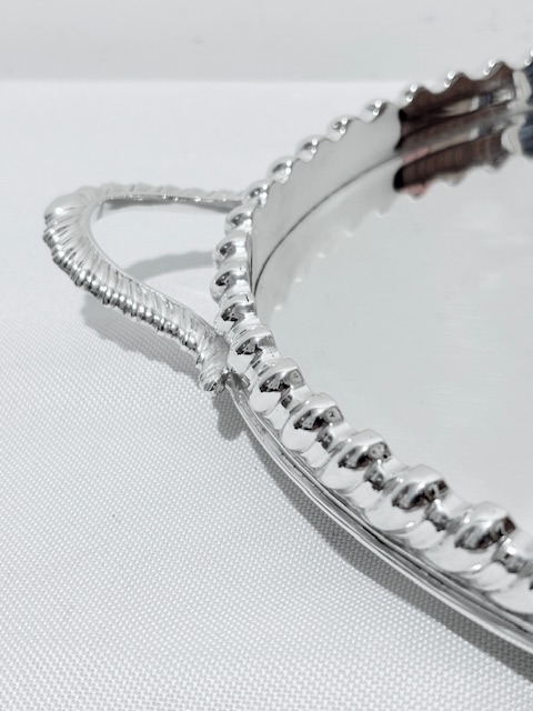 Antique Oval Silver Plated Tray by William Hutton & Sons