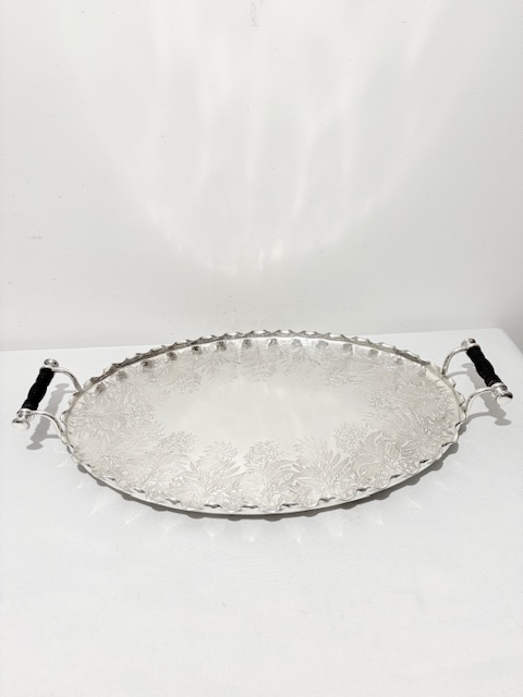 Signature Antique Silver Plated Tray by Daniel & Arter