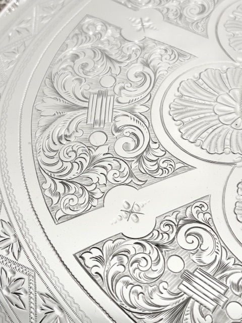 Exceptional Elaborate Antique Silver Plated Tray