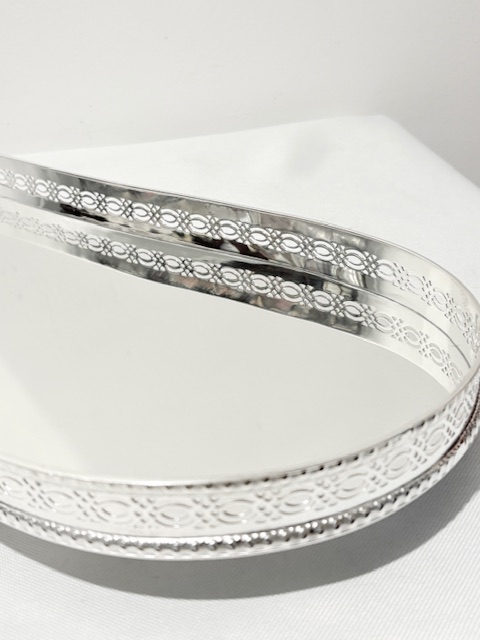 Vintage Long Rectangular Silver Plated Tray