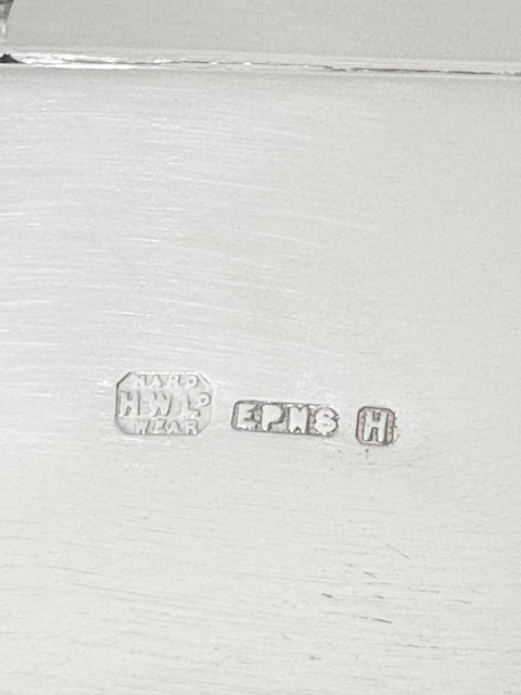 Antique Silver Plated Tray Gadroon Mounted with Cut Out Handles