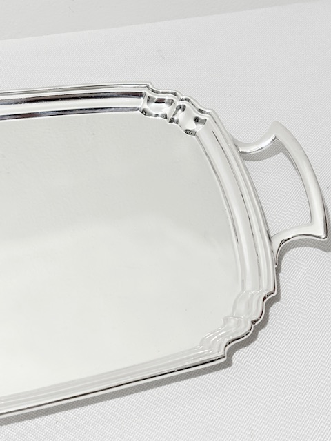 Antique Two Handled Silver Plated Tray