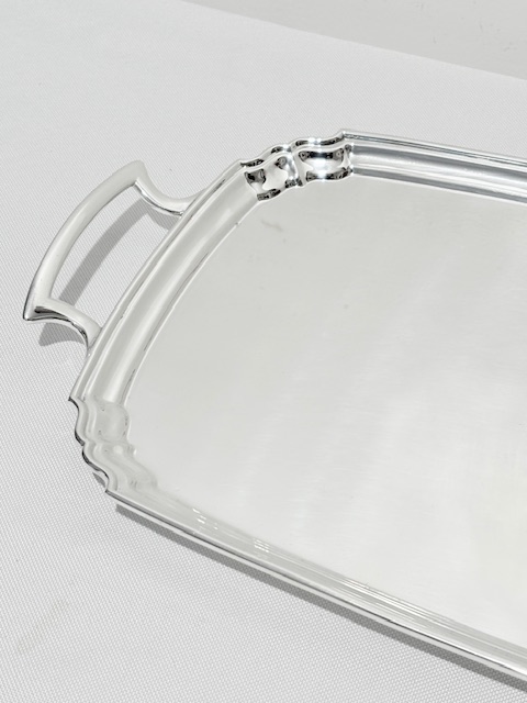 Antique Two Handled Silver Plated Tray