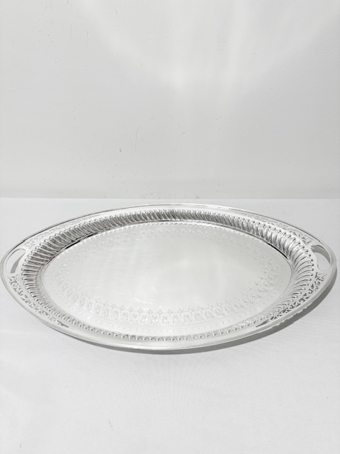 Antique Silver Plated Boat Shaped Tray (c.1900)