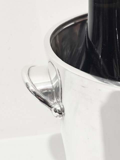 Silver Plated Wine or Champagne Cooler with Two Cuffed Handles Silver Plated Wine or Champagne Cooler with Two Cuffed Handles