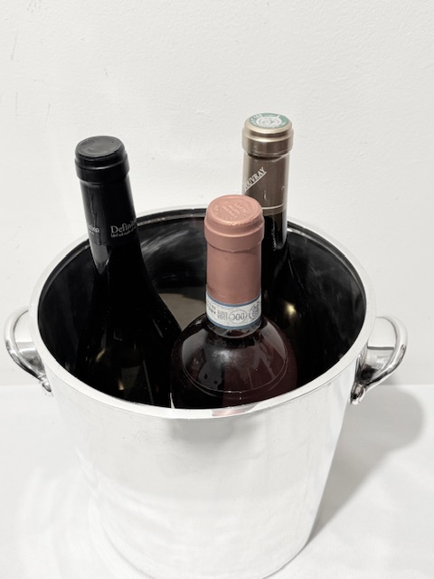 Silver Plated Wine or Champagne Cooler with Two Cuffed Handles Silver Plated Wine or Champagne Cooler with Two Cuffed Handles