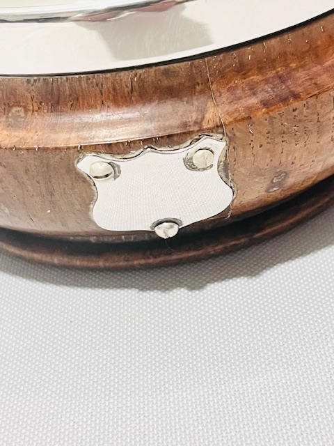 Antique Shaped Oak and Silver Plated Jam or Preserve Dish