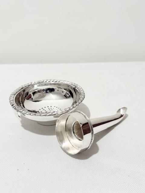 Antique Silver Plated Wine Funnel