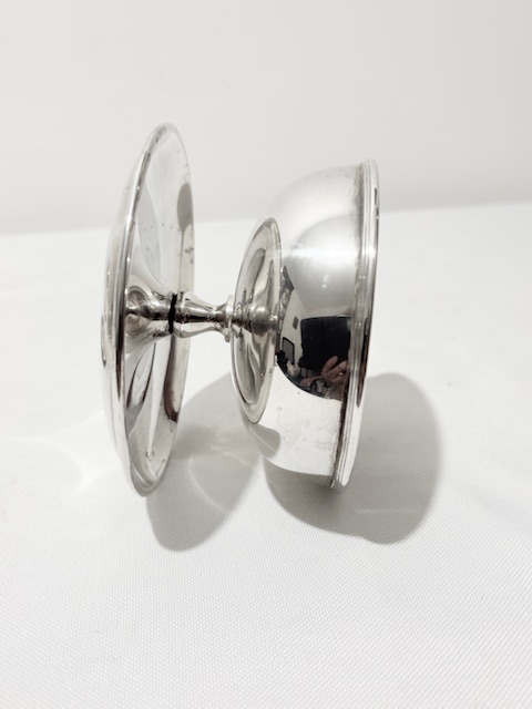 Smart Pair of Vintage Silver Plated Bowls with Fixed Trays