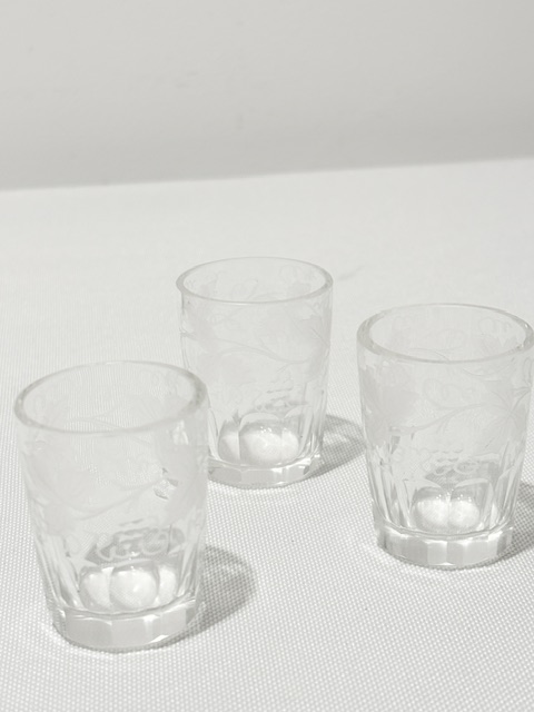 Charming Antique Silver Plate and Glass Liqueur Set Charming Antique Silver Plate and Glass Liqueur Set