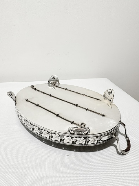 Charming Antique Silver Plate and Glass Liqueur Set Charming Antique Silver Plate and Glass Liqueur Set