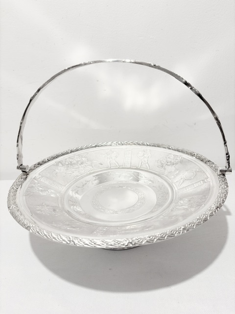 Antique Swing Handle Silver Plated Basket (c.1880)