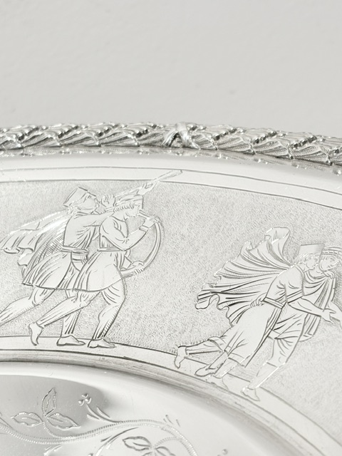 Antique Swing Handle Silver Plated Basket