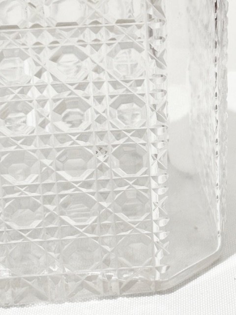 Antique Silver Plated and Cut Glass Biscuit Box with Bust of a Lady Finial Antique Silver Plated and Cut Glass Biscuit Box with Bust of a Lady Finial