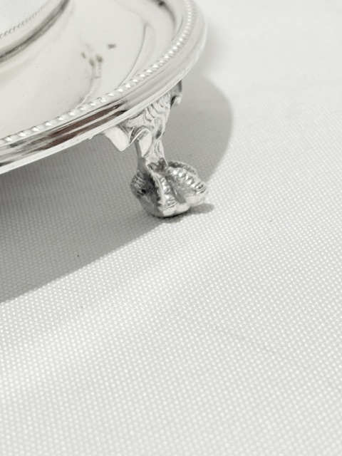 Antique Silver Plated Hinged Lid Biscuit Box