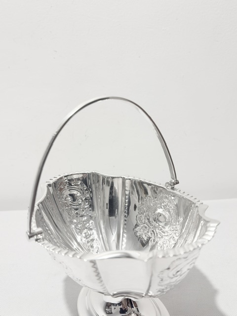 Antique Silver Plated Small Bon Bon Basket Antique Silver Plated Small Bon Bon Basket