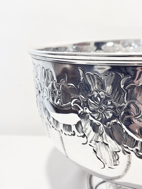 Large Vintage Silver Plated Punch Bowl by Viners of Sheffield