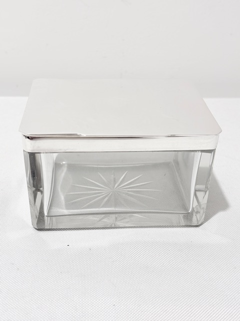 Attractive Vintage Silver Plated and Glass Box